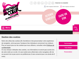'restosducoeur.org' screenshot