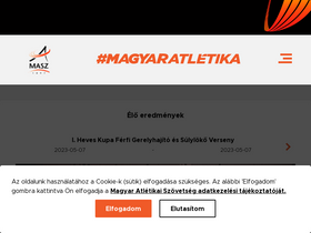 'atletika.hu' screenshot