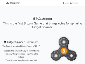 'btcspinner.io' screenshot