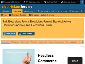 'electriciansforums.net' screenshot