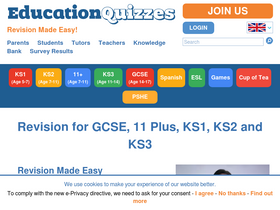'educationquizzes.com' screenshot