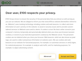 'e100.eu' screenshot