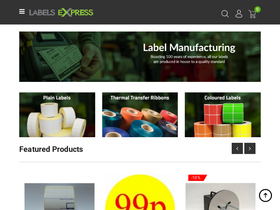 labelsexpress.co.uk homepage screenshot