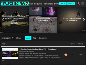 'realtimevfx.com' screenshot