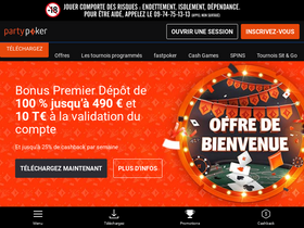 'partypoker.fr' screenshot