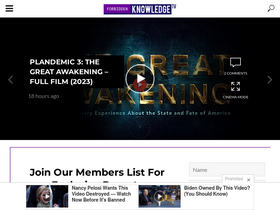 'forbiddenknowledgetv.net' screenshot