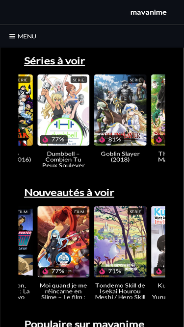 Mavanime  Univers Animes et Manga en Streaming VOSTFR et VF