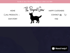 thepamperedcanine.com homepage screenshot