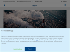 'shareholdersandinvestors.bbva.com' screenshot