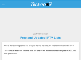 'listaiptvtelevision.com' screenshot
