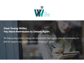 'theyoungwriter.com' screenshot