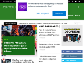 'centralxbox.com.br' screenshot