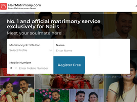 'nairmatrimony.com' screenshot