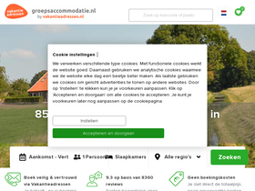 'groepsaccommodatie.nl' screenshot