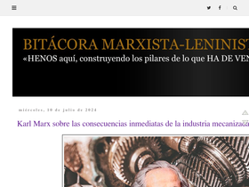 'bitacoramarxistaleninista.blogspot.com' screenshot