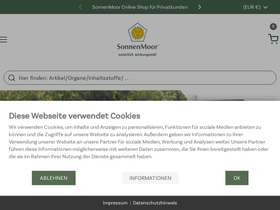 sonnenmoor.com homepage screenshot