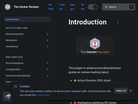 'thehacker.recipes' screenshot