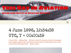 'thisdayinaviation.com' screenshot