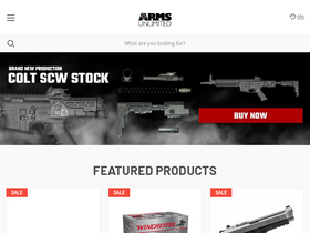 'armsunlimited.com' screenshot