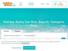 'holidayautos.com' screenshot