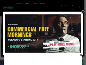'indie88.com' screenshot