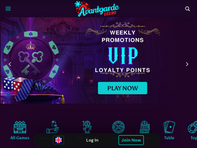 'avantgardecasino.com' screenshot