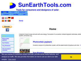 'sunearthtools.com' screenshot