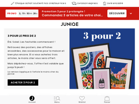 'juniqe.fr' screenshot