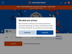 'motorpoint.co.uk' screenshot