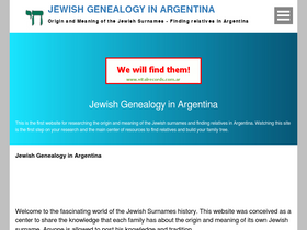 'hebrewsurnames.com' screenshot