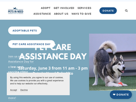 'petsinneed.org' screenshot