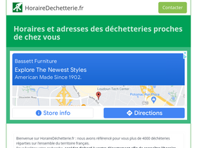 'horairedechetterie.fr' screenshot