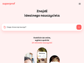 'superprof.pl' screenshot