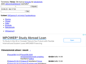'vagarena.fi' screenshot