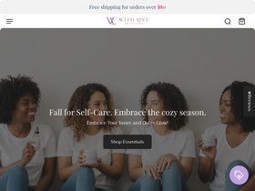 With Love Skincare website screenshot