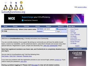 'linuxquestions.org' screenshot