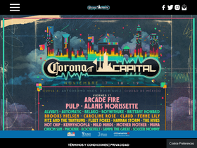 'coronacapital.com.mx' screenshot