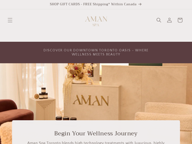 Aman Spa website screenshot