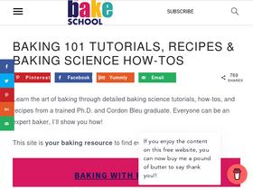 'bakeschool.com' screenshot