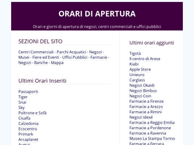 'orari-di-apertura.it' screenshot