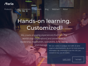 'forio.com' screenshot