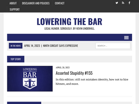 'loweringthebar.net' screenshot