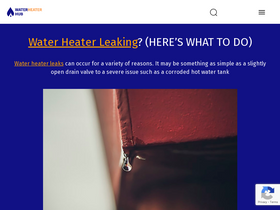 'waterheaterhub.com' screenshot