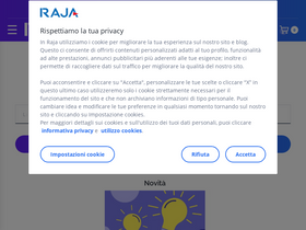 'rajapack.it' screenshot