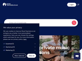 'musicteachers.co.uk' screenshot