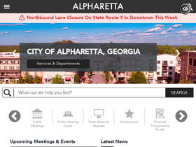 'alpharetta.ga.us' screenshot