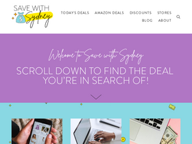 'savewithsydney.com' screenshot