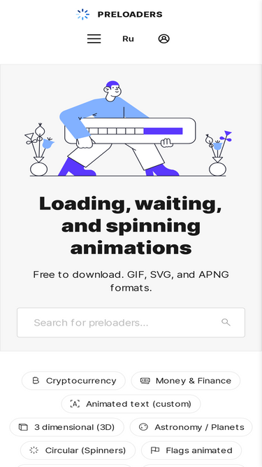 Preloaders.net - Loading GIF, SVG & APNG (AJAX loaders) generator