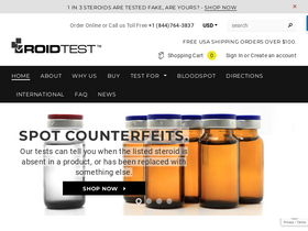 ROIDTEST homepage screenshot