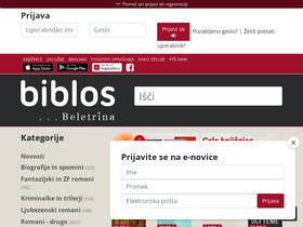 'biblos.si' screenshot